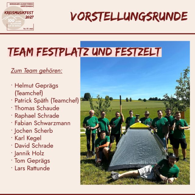 ⬆️⬆️⬆️

Und weiter gehts!

D "Schaffer" - Team Festplatz und Festzelt ⛺️🚜

Lasst ein ❤️ für das Team da.